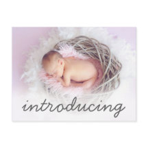 Geburtsankündigung Einführung in das Script-Foto