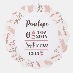 Geburtsankündigung Erste Weihnacht Ornament Karte