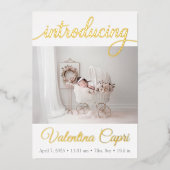 Geburtsankündigung Folieneinladung (Vorderseite)