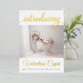 Geburtsankündigung Folieneinladung (Stehend vorne)