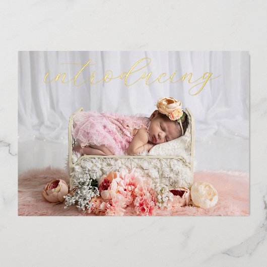 Geburtsankündigung Folieneinladung (Vorderseite)