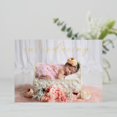 Geburtsankündigung Folieneinladung (Stehend vorne)