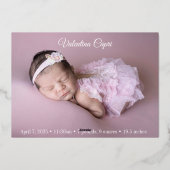 Geburtsankündigung Folieneinladung (Rückseite)