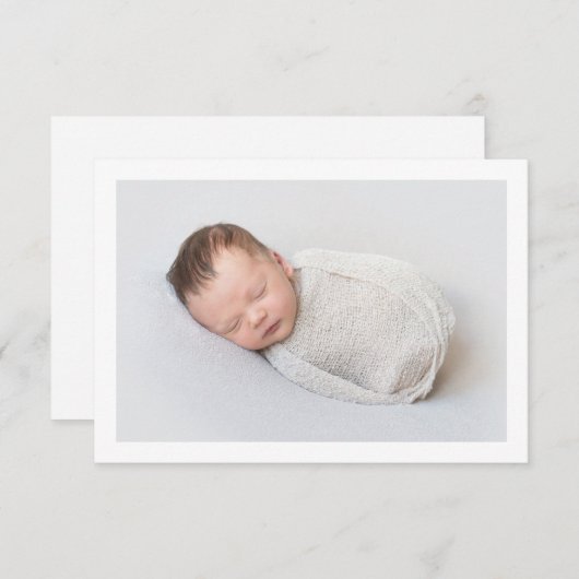 Geburtsankündigung Foto-Abschlusskarte Begleitkarte (Vorne/Hinten)