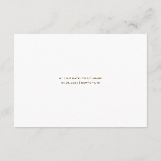 Geburtsankündigung Foto-Abschlusskarte Begleitkarte (Rückseite)