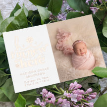 Geburtsankündigung Foto Collage | Ich bin neu hier