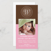 Geburtsankündigung Foto-Karte Ankündigung (Vorne/Hinten)