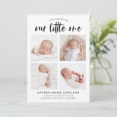 Geburtsankündigung Foto-Karte | Unser Kleiner Ankündigung (Stehend Vorderseite)