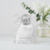 Geburtsankündigung Foto Postkarte (Stehend Vorderseite)