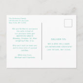 Geburtsankündigung Foto Postkarte | Little Wonder (Rückseite)