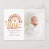 Geburtsankündigung Foto Postkarte | Little Wonder (Vorderseite)