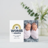 Geburtsankündigung Foto Postkarte | Mütter (Stehend Vorderseite)