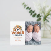 Geburtsankündigung Foto Postkarte | Mütter (Stehend Vorderseite)