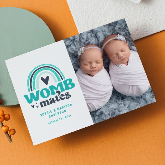 Geburtsankündigung Foto Postkarte | Mütter