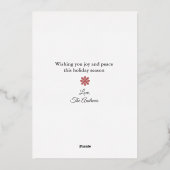 Geburtsankündigung Frohe Weihnachtsfeier Foto Folien Feiertagskarte (Rückseite)