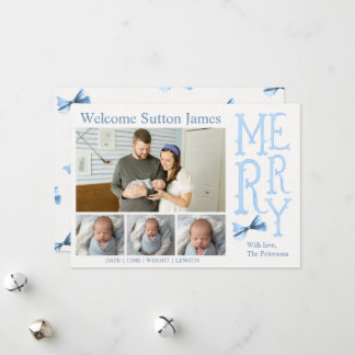 Geburtsankündigung für Baby Boy an Weihnachten