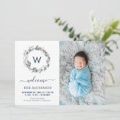 Geburtsankündigung für das Monographie Feiertagskarte (Stehend Vorderseite)