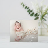 Geburtsankündigung für Fotos Postkarte (Stehend Vorderseite)