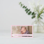 Geburtsankündigung Gebetskarte Telefonnummerkarte (Stehend Vorderseite)