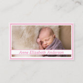 Geburtsankündigung Gebetskarte Telefonnummerkarte (Vorderseite)