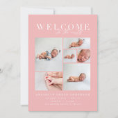 Geburtsankündigung, geometrisch aus mehreren Fotos Dankeskarte (Vorderseite)