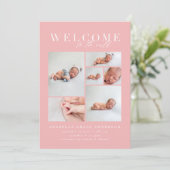 Geburtsankündigung, geometrisch aus mehreren Fotos Dankeskarte (Stehend Vorderseite)