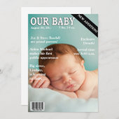 Geburtsankündigung! Ihr Baby auf "Magazine Cover" Ankündigung (Vorne/Hinten)