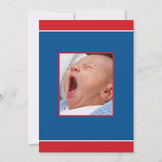 Geburtsankündigung, Junge Ankündigung (Rückseite)