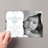 Geburtsankündigung | Junge Foto Lilie Cross Acryleinladungen (Insitu (Handheld))