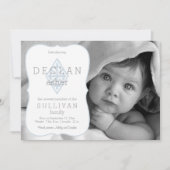 Geburtsankündigung | Junge Foto Lilie Cross Ankündigung (Vorderseite)