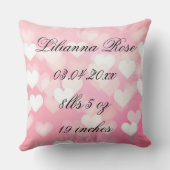 Geburtsankündigung Kissen (Rückseite)