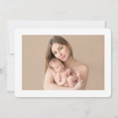 Geburtsankündigung mehrerer Fotos rot pink Ankündigung (Rückseite)