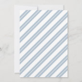 Geburtsankündigung Minimalistisch Modern Blue Card Ankündigung (Rückseite)