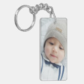 Geburtsankündigung mit dem Custom Newborn Baby Fot Schlüsselanhänger (Vorderseite links)