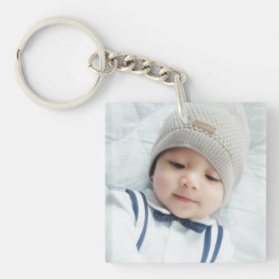 Geburtsankündigung mit dem Custom Newborn Baby Fot Schlüsselanhänger