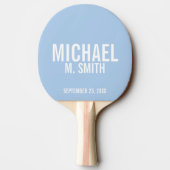 Geburtsankündigung mit dem Custom Newborn Baby Fot Tischtennis Schläger (Rückseite)