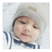 Geburtsankündigung mit dem Custom Newborn Baby Fot Würfel (Vorderseite)