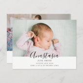 Geburtsankündigung mit mehreren Fotos, doppelseiti Ankündigung (Vorne/Hinten)