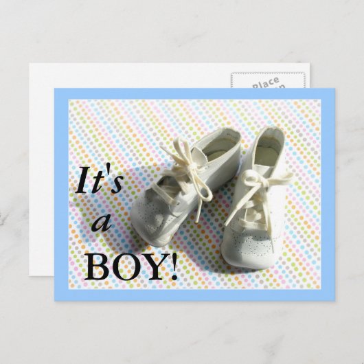 Geburtsankündigung mit Vintagen Baby-Hintern Ankündigungspostkarte (Vorne/Hinten)