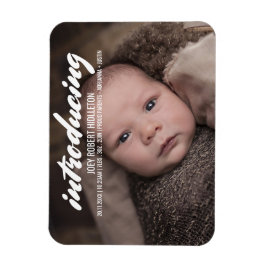 Geburtsankündigung Moderne Typografie Magnet