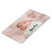 Geburtsankündigung moderner geometrischer Formen Magnet (Linke Seite)