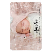 Geburtsankündigung moderner geometrischer Formen Magnet (Vertikal)