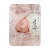 Geburtsankündigung moderner geometrischer Formen Magnet (Vertikal)