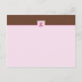 GEBURTSANKÜNDIGUNG: Monogramm1 - Mädchen Ankündigungspostkarte (Rückseite)