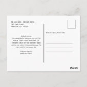 Geburtsankündigung Neugeborene, einfach mit Foto Postkarte (Rückseite)