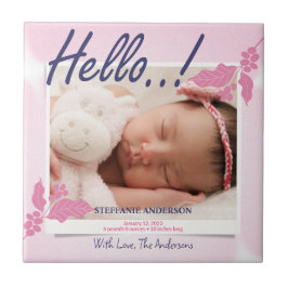 Geburtsankündigung personalisieren fliese