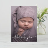 Geburtsankündigung Personalisierte Handschrift für Dankeskarte (Stehend Vorderseite)