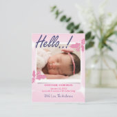 Geburtsankündigung Personalize-Karte (Stehend Vorderseite)