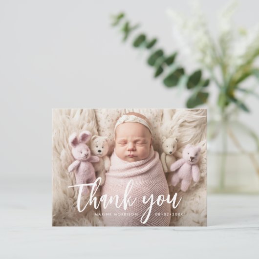 Geburtsankündigung Postkarte (Stehend Vorderseite)