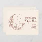 Geburtsankündigung Postkarte (Vorne/Hinten)